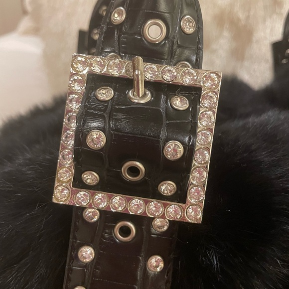 Authentic Black Rabbit Fur Purse - Picture 2 of 7